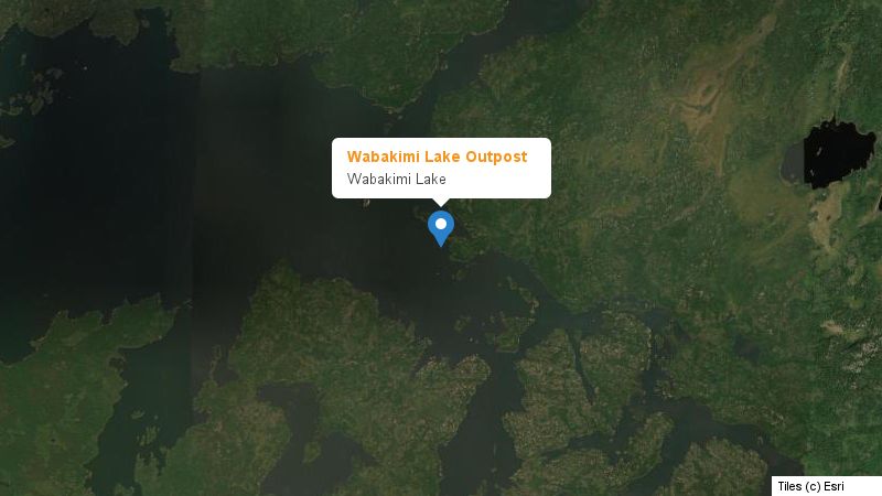 Map preview of the lake and surrounding area