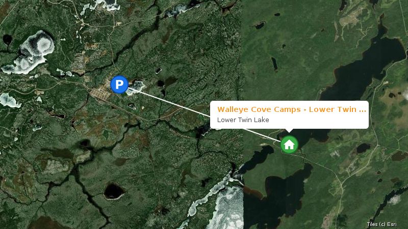 Map preview of the lake and surrounding area