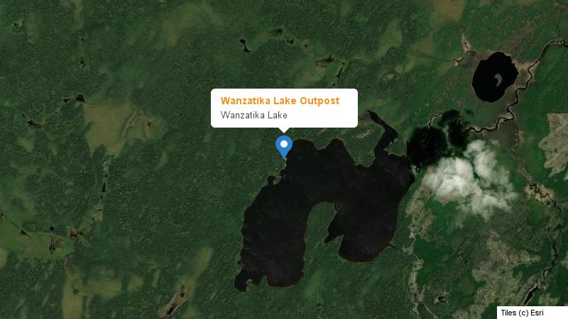 Map preview of the lake and surrounding area
