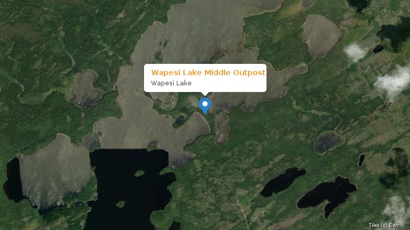 Map preview of the lake and surrounding area