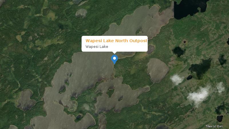 Map preview of the lake and surrounding area