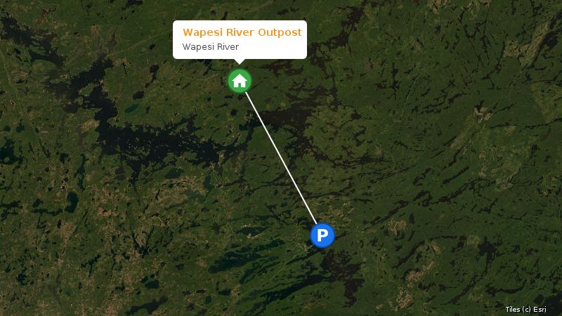 Map preview of the lake and surrounding area