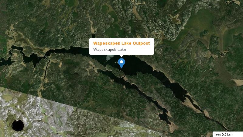 Map preview of the lake and surrounding area