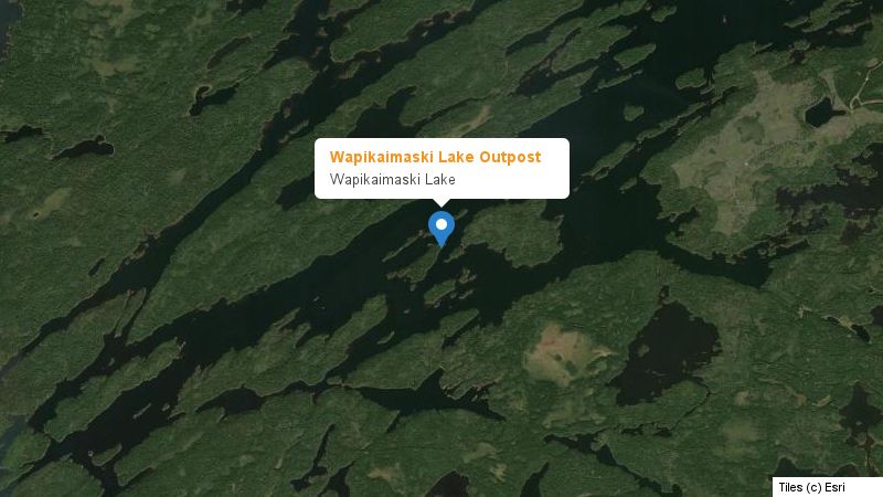 Map preview of the lake and surrounding area