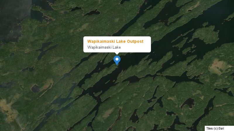 Map preview of the lake and surrounding area