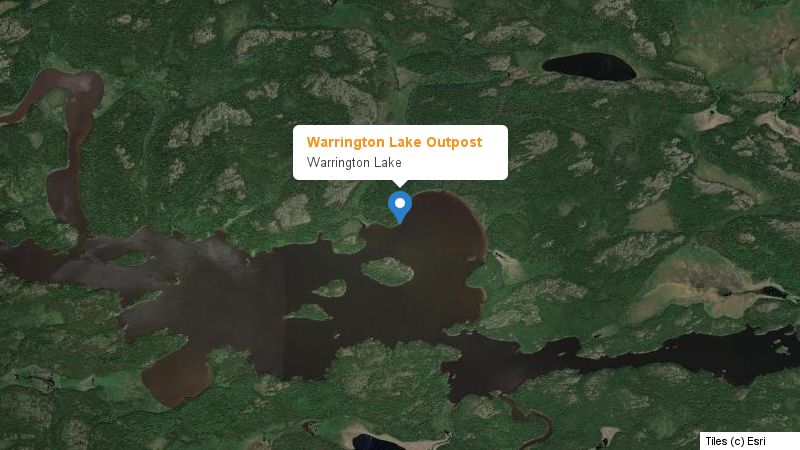 Map preview of the lake and surrounding area