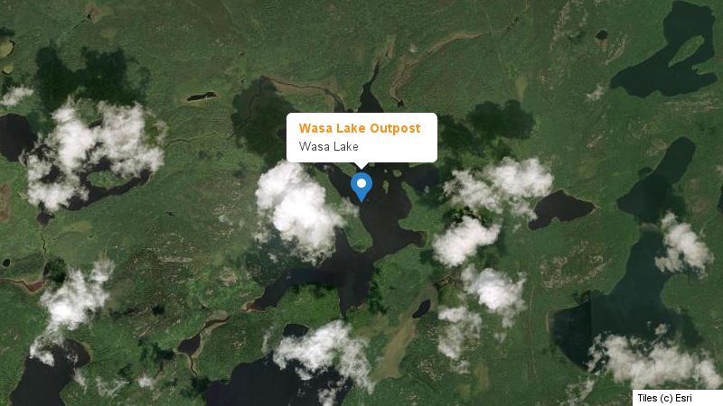 Map preview of the lake and surrounding area