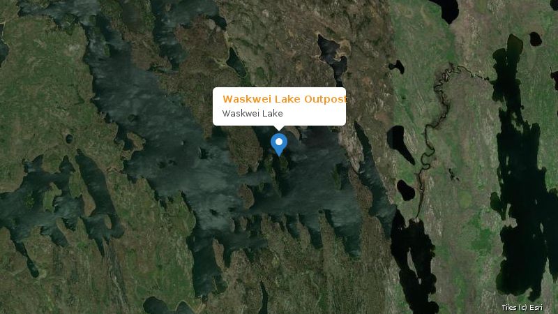 Map preview of the lake and surrounding area