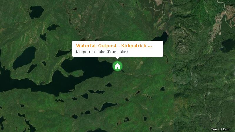 Map preview of the lake and surrounding area