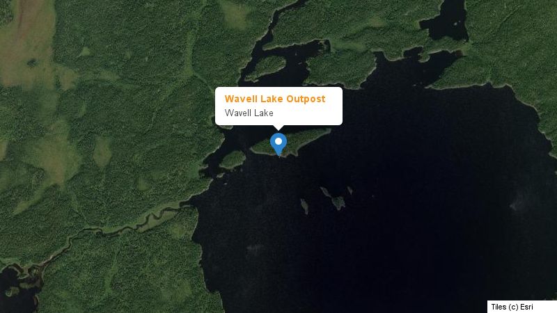 Map preview of the lake and surrounding area