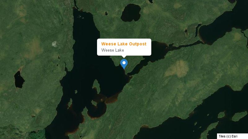 Map preview of the lake and surrounding area