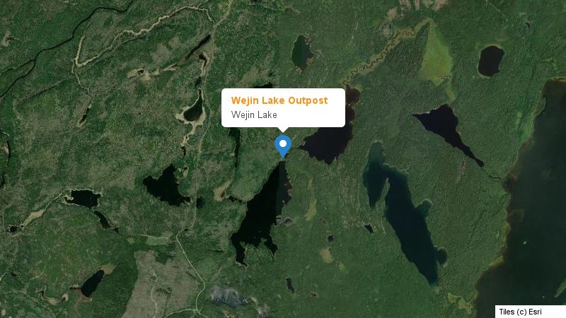 Map preview of the lake and surrounding area