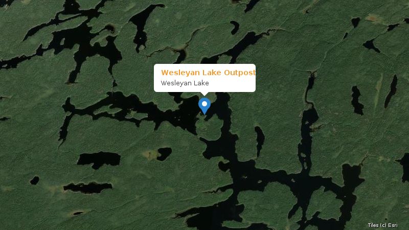 Map preview of the lake and surrounding area