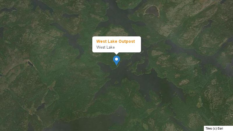 Map preview of the lake and surrounding area
