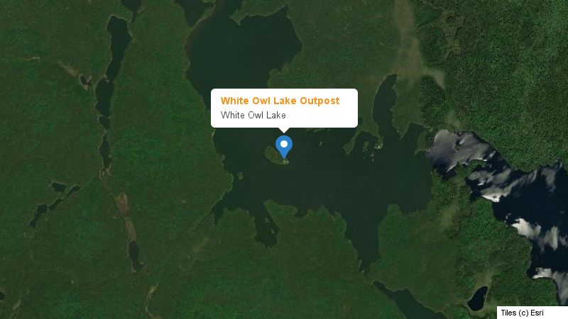 Map preview of the lake and surrounding area