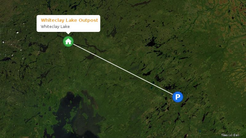 Map preview of the lake and surrounding area