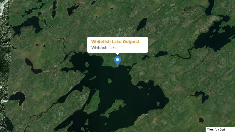Map preview of the lake and surrounding area