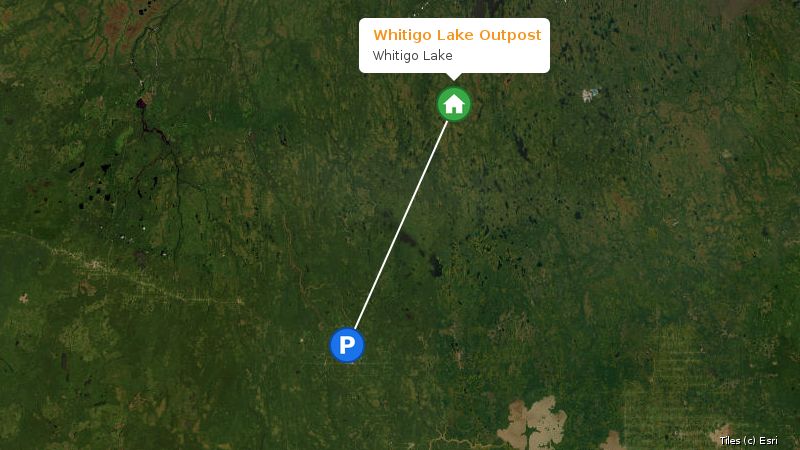 Map preview of the lake and surrounding area