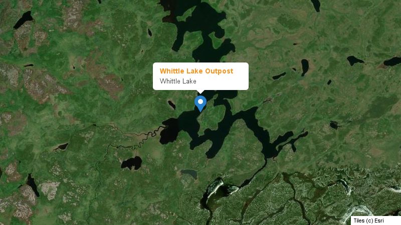 Map preview of the lake and surrounding area