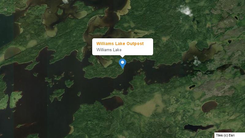 Map preview of the lake and surrounding area