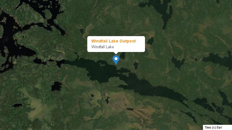 Map preview of the lake and surrounding area