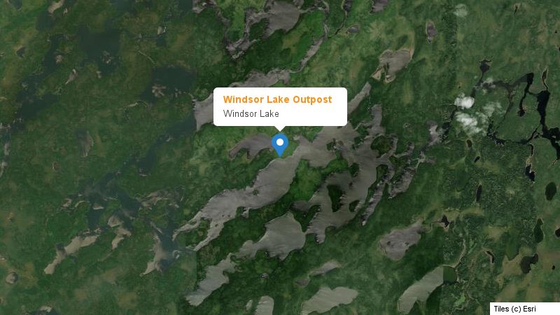 Map preview of the lake and surrounding area