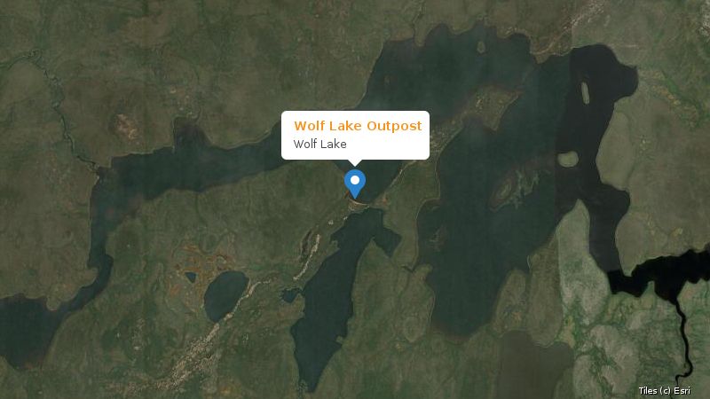Map preview of the lake and surrounding area