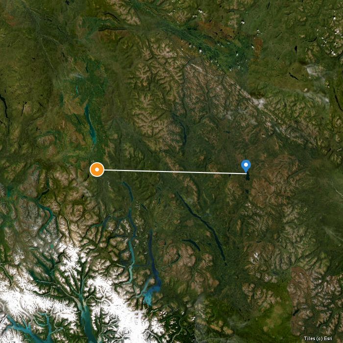 Map preview of the lake and surrounding area