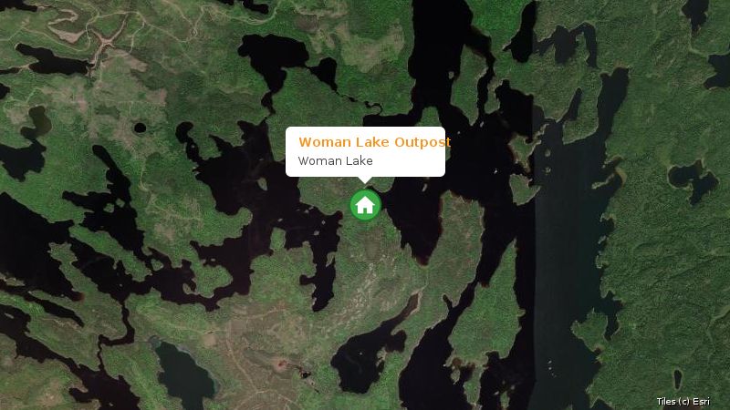 Map preview of the lake and surrounding area